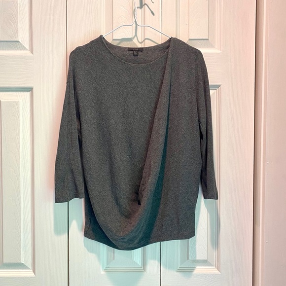 COS Asymmetric Drape Top Dark Gray XS - Picture 3 of 6